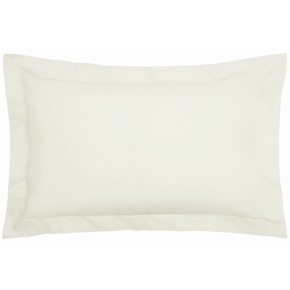 Plain Oxford Pillowcase By Bedeck of Belfast in Chalk White